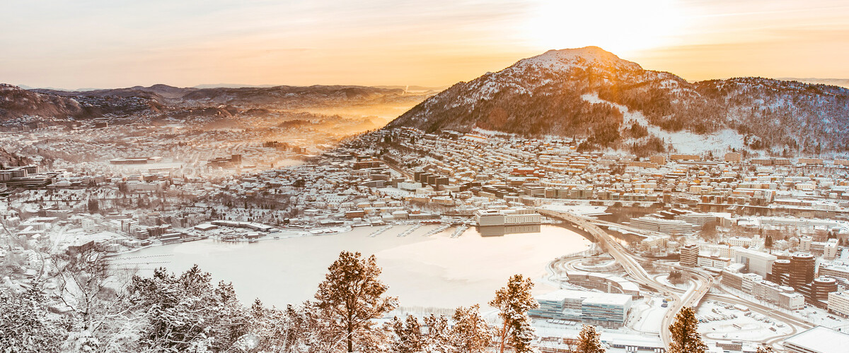 Vinterlandskap Bergen